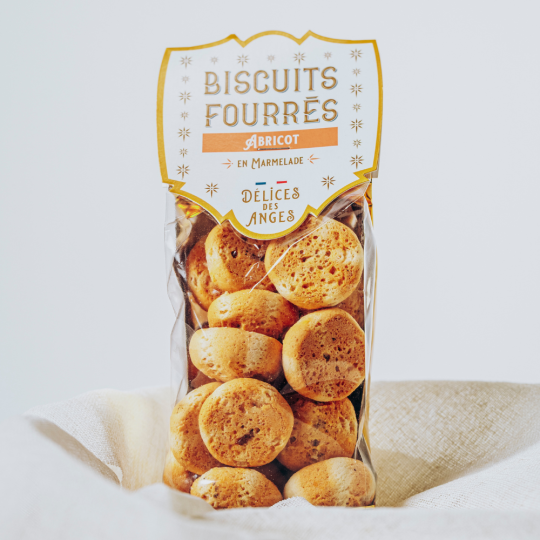 Sachet de biscuits fourrés à l'abricot d'Occitanie
