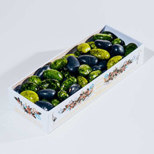 Etui d'amandes au chocolat