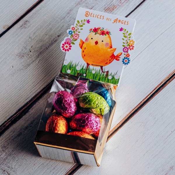 Sachet de petits œufs fourrés en chocolat Fabriqué en Occitanie