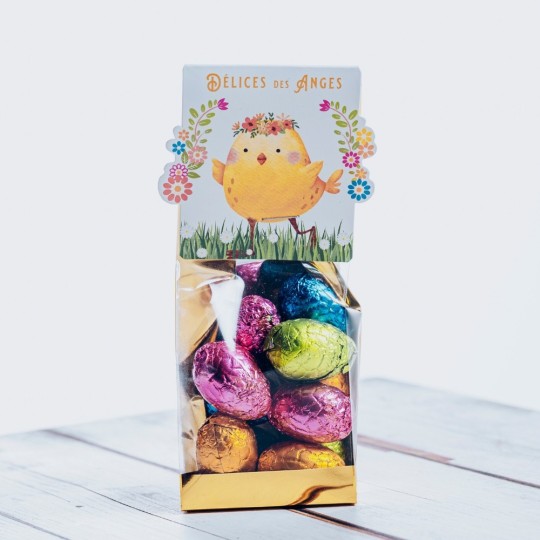Sachet de petits œufs fourrés en chocolat Fabriqué en Occitanie