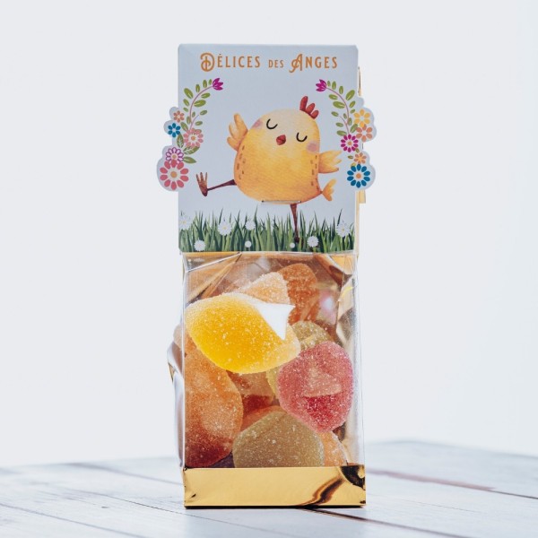 Sachet de bouchées aux fruits Fraise, orange, citron, pomme